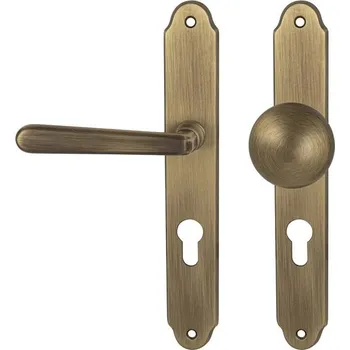 MPK - ALT WIEN PZ otvor pro vložku, 90 mm, koule/klika levá OGS - Bronz česaný matný