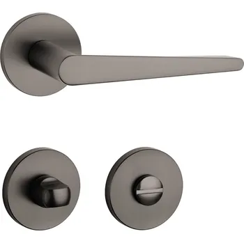 Dveřní kování AT - ARNICA - R 7S klika/klika, rozety WC T - Titan