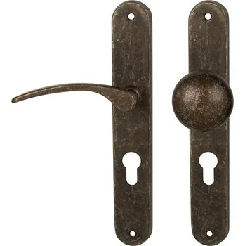 Dveřní kování MPK - LAURA PZ otvor pro vložku, 90 mm, koule/klika levá OBA - Antik bronz