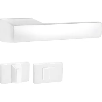 Dveřní kování MPK - ANITA - RT rozety WC, klika/klika WS - Bílá matná