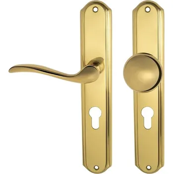 MPK - JULIA - SO PZ otvor pro vložku, 72 mm, koule/klika levá OLV - Mosaz leštěná lakovaná