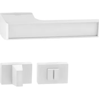 Dveřní kování TI - MELODY Vario - RT 3089RT rozety WC, klika/klika WS - Bílá matná (152)