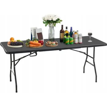 Zahradní nábytek VEVOR Skládací piknikový stůl 180x74x74 cm pro 4-6 dospělých osob, plastový