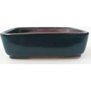Květináč Keramická bonsai miska 15 x 12 x 4,5 cm zelená 1377-M25-4699