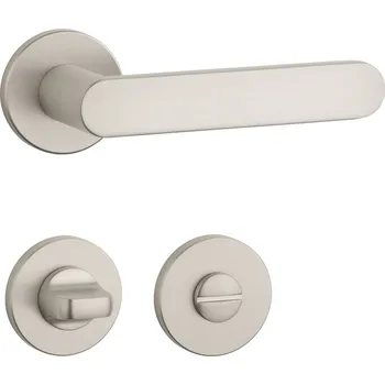 Dveřní kování AS - ALORA - R 7S klika/klika, rozety WC NP - Nikl perla