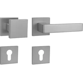 Dveřní kování MPK - HIT - HR SQ6 rozety PZ, madlo/klika pravá OCS - Chrom broušený