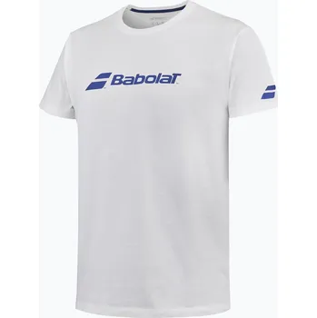 Chlapecké tričko Babolat Exercise Tee Boy bílé/bílé, velikost 140