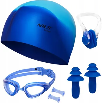 Plavecký Set Brýle na Plavání do Bazénu + Čepice + Špunty do Uší
