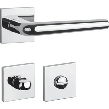 Dveřní kování AT - FUNKIA - HR 7S rozety WC, klika/klika OC - Chrom lesklý
