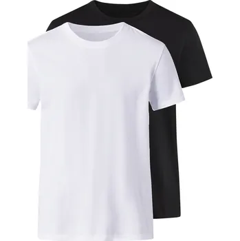 Pánské tričko esmara Men Pánské triko, 2 kusy (černá/bílá, XL (56/58))