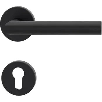 Dveřní kování GK - LUCIA - R klika/klika, rozety PZ Grafit černá (78)