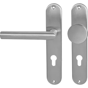 MPK - FAVORIT - SO PZ otvor pro vložku, 90 mm, koule/klika levá BN - Broušená nerez