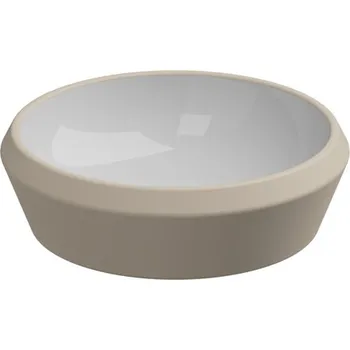 Umyvadlo na desku Cruise, keramické, dvoubarevné, 45x45 cm, CRLAVRO45BI000034