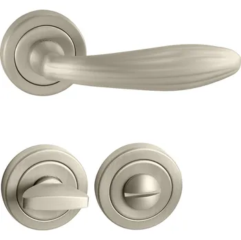 Dveřní kování TI - SOFIA - R 1917 klika/klika, rozety WC NP - Nikl perla (142)