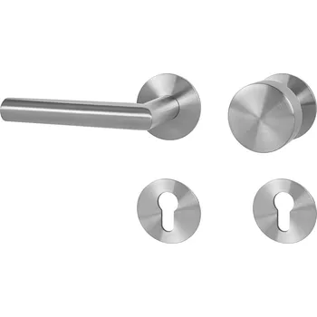 Dveřní kování MPK - FAVORIT - R 3SM rozety PZ, koule/klika levá BN - Broušená nerez