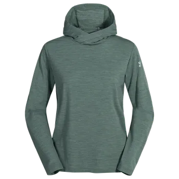 Zajo Kora Women's Merino Hoodie Volná mikina z merino vlny s poutky na palce a kapucí