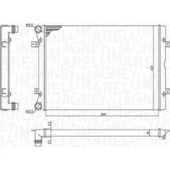 Chladič motoru Chladič, chlazení motoru MAGNETI MARELLI 350213196100