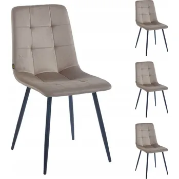 Jídelní židle Židle Kobi béžový velur 4 ks