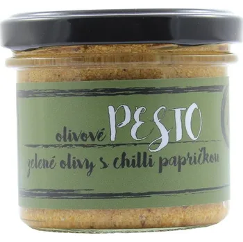Omáčka Pesto zelené olivy s chilli papričkou 110 g- Zachs Pesto