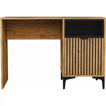 Šatní skříň ARTEN (NANO Systems s.r.o.) Psací stůl Piano 1D zlatý dub/černá