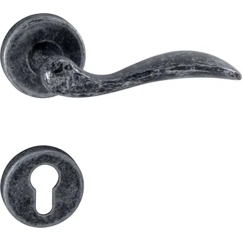 Dveřní kování TI - LEA - R 1948 klika/klika, rozety PZ OGA - Antik šedá (47)