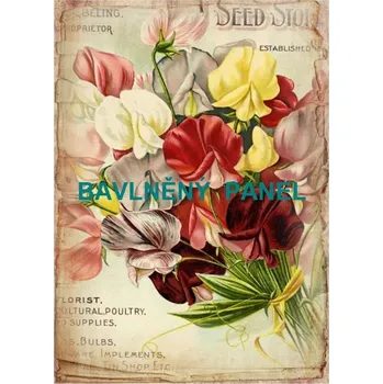 Panel bavlna - KVĚTINY-166-248