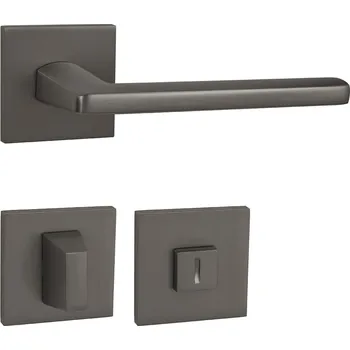 Dveřní kování MPK - PRIMA - HR SQ6 rozety WC, klika/klika T - Titan