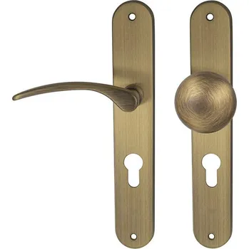 MPK - LAURA PZ otvor pro vložku, 90 mm, koule/klika levá OGS - Bronz česaný matný