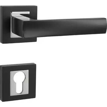 MPK - HOLLY - HR rozety PZ, klika/klika BS/OC - Černá matná / chrom lesklý