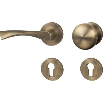 MPK - SPIRIT - R rozety PZ, koule/klika levá OGS - Bronz česaný matný