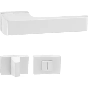 Dveřní kování TI - MELODY - RT5 3099 rozety WC, klika/klika WS - Bílá matná (152)