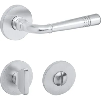 Dveřní kování TI - DIADEM - R 4009 5S klika/klika, rozety WC OCS - Chrom broušený (96)