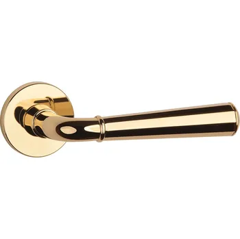 Dveřní kování ASM - MARIGOLD 1 - R 7S klika/klika, bez spodní rozety OLV - Mosaz leštěná lakovaná