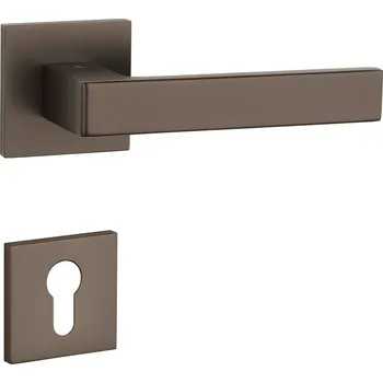 Dveřní kování AT - SULLA - HR 7S rozety PZ, klika/klika HNM - Hnědá matná