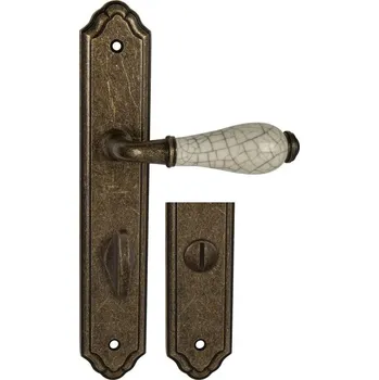 Dveřní kování MPK - LEONTINA - SO klika/klika, WC klíč, 72 mm OBA - Antik bronz