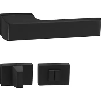 Dveřní kování TI - MELODY - RT5 3099 rozety WC, klika/klika BS - Černá matná (153)