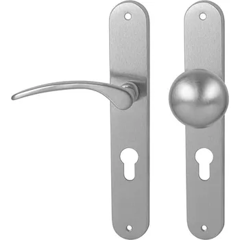 MPK - LAURA PZ otvor pro vložku, 90 mm, koule/klika levá OCS - Chrom broušený