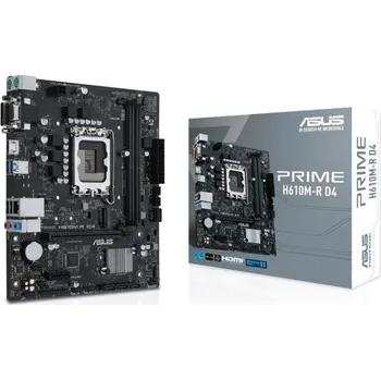 Základní deska ASUS MB Sc LGA1700 PRIME H610M-R D4-SI, Intel H610, 2xDDR4, 1xHDMI, 1xDVI, 1xVGA, mATX