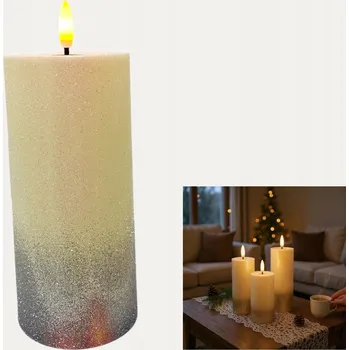 Svíčka LED SVÍČKA VLOŽKA VELKÁ VĚČNÁ LED SVÍČKA NA BATERIE EFEKT PLAMENE 7126N