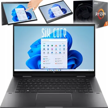Notebook Notebook HP ENVY 15-FH0023 X360 2in1 BLACK 15,6" AMD Ryzen 7 16 GB / 512 GB černý