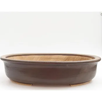 Květináč Keramická bonsai miska 32,5 x 28,5 x 7,5 cm hnědá 1398-M24-5303