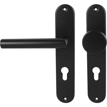 MPK - FAVORIT - SO PZ otvor pro vložku, 90 mm, koule/klika levá BS - Černá matná