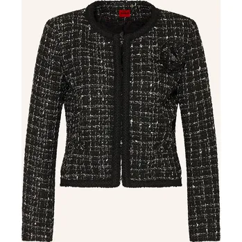 Dámská móda Hugo Dámský Bouclé Blejzr Ablumi, černá / bílá, 36
