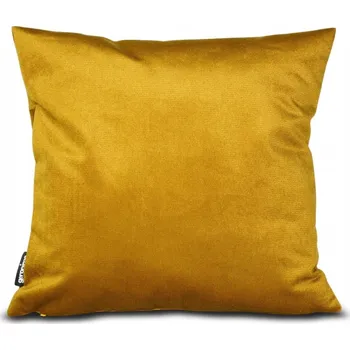 Polštář Dekorativní Polštář měkký 40x40 Polštář sametový žlutý