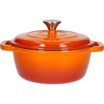Hrnec SILVERCREST® Litinový hrnec, Ø 22 cm (oranžová)