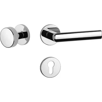 Dveřní kování AT - SILENA - R 7S rozety PZ, koule/klika pravá OC - Chrom lesklý
