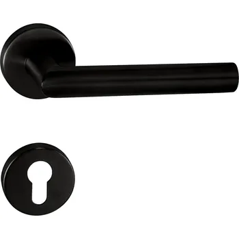 Dveřní kování TI - FAVORIT - R 2002 klika/klika, rozety PZ BS - Černá matná (153)