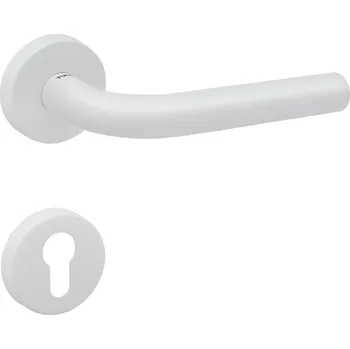 Dveřní kování TI - MONA - R 2001 klika/klika, rozety PZ WS - Bílá matná (152)
