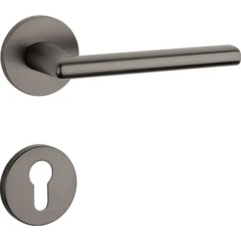 Dveřní kování AT - KALMIA - R 7S klika/klika, rozety PZ T - Titan