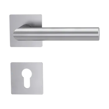 Dveřní kování GK - LUCIA PIATTA S QUATTRO - HR rozety PZ, klika/klika BN - Broušená nerez (71)